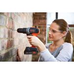 Black & Decker BCD003C2K-QW Bohrmaschine 1400 RPM Ohne Schlüssel Schwarz, Rot