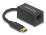DeLOCK Adapter SuperSpeed USB (USB 3.2 Gen 1) mit USB Type-C™ Stecker > Gigabit LAN 10/100/1000 Mbps kompakt schwarz