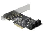 DELOCK 4 Port SATA und 1 Slot M.2 Key B PCI Express x4 Karte