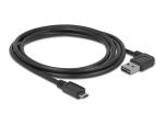 DELOCK USB Kabel A -> Micro-B St/St 2.00m 90°sw Easy USB