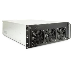 Inter-Tech 4F28 Rack Schwarz, Silber