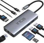 Inca ITPC-10TX Schnittstellen-Hub USB Typ-C 5000 Mbit/s Grau