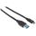 Manhattan SuperSpeed+ USB-C Anschlusskabel, USB 3.1, Gen 2, Typ A Stecker - Typ C Stecker, 10 Gbps, 1 m, Schwarz