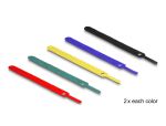DELOCK Klett-Kabelbinder L 150 x B 12mm farbig Set 10 Stk.