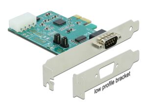 PCI Expr Card Delock 1x D-Sub9 ext +LowProfile