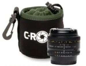 C-Rope CRP-LNB-XS-BLK-2 Kameraobjektivhülle/-abdeckung Schwarz, Grün Fleece, Neopren Beuteltasche