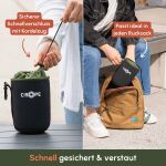 C-Rope CRP-LNB-XS-BLK-2 Kameraobjektivhülle/-abdeckung Schwarz, Grün Fleece, Neopren Beuteltasche
