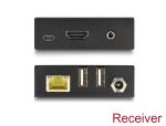 DELOCK HDMI KVM Extender Set über Cat.6 Kabel 4K 60 Hz 70 m