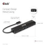 CLUB3D USB Gen1 Type-C, 6-in-1 Hub with HDMI 8K30Hz, 2xUSB Type-A, RJ45 and 2xUSB Type-C, Data and PD charging 100 watt