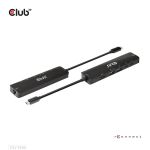 CLUB3D USB Gen1 Type-C, 6-in-1 Hub with HDMI 8K30Hz, 2xUSB Type-A, RJ45 and 2xUSB Type-C, Data and PD charging 100 watt