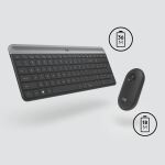Logitech 920-009204 Tastatur Maus enthalten Universal RF Wireless QWERTY US International Graphit