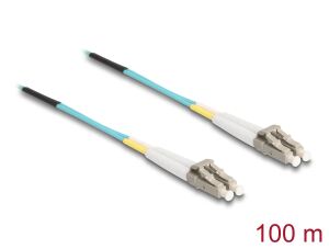 DELOCK LWL Kabel LC Duplex zu LC Duplex Multimode OM3 100 m
