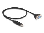 DeLOCK USB 2.0 zu Seriell RS-232 Adapter mit kompaktem seriellen Steckergehäuse 50 cm FTDI