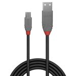 Lindy 36730 USB Kabel USB 2.0 0,2 m USB A Micro-USB B 0,48 Gbit/s Schwarz, Grau