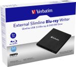 Verbatim External Slimline Optisches Laufwerk Blu-Ray RW Schwarz