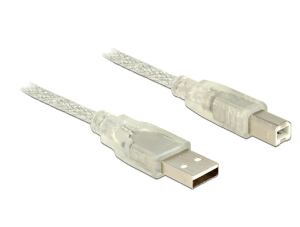 DeLOCK 83895 USB Kabel USB 2.0 3 m USB A USB B Transparent
