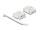 DeLOCK Keystone Modul RJ45 Buchse zu LSA Cat.6 UTP werkzeugfrei mit Staubschutzklappe weiß / schwarz