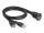 DeLOCK Kabel HDMI-A Stecker und USB 2.0 Typ-A Stecker zu HDMI-A Buchse und USB 2.0 Typ-A Buchse zum Einbau wasserfest 1 m