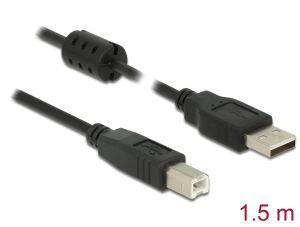 DeLOCK 84896 USB Kabel USB 2.0 1,5 m USB A USB B 0,48 Gbit/s Schwarz