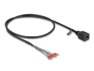 DeLOCK Kabel RJ45 Buchse zu Aderendhülsen Cat.5e 50 cm schwarz
