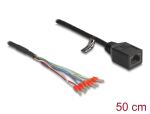 DeLOCK Kabel RJ45 Buchse zu Aderendhülsen Cat.5e 50 cm schwarz