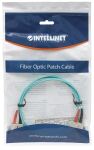 Intellinet Glasfaser LWL-Anschlusskabel, Duplex, Multimode, SC/SC, 50/125 µm, OM3, 1 m, Aqua