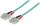 Intellinet Glasfaser LWL-Anschlusskabel, Duplex, Multimode, SC/SC, 50/125 µm, OM3, 1 m, Aqua