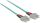 Intellinet Glasfaser LWL-Anschlusskabel, Duplex, Multimode, SC/SC, 50/125 µm, OM3, 1 m, Aqua