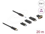 DELOCK Aktives Optisches 5 in 1 HDMI Kabel 8K 60 Hz 20 m