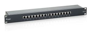 Equip 16-Port Cat.6 Geschirmtes Patch Panel, Schwarz