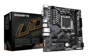 GIGABYTE B650M S2H Mainboard - AMD Ryzen 9000er-Serie, 5+2+2 Phasen VRM, bis zu 6400 MHz DDR5 (OC), 1xPCIe 4.0 M.2, GbE LAN, USB 3.2 Gen 1