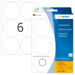 HERMA Vielzwecketiketten/Farbpunkte Ø 50 mm rund weiß Papier matt Handbeschriftung 192 St.
