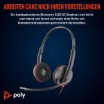 HP Poly Blackwire 3220 USB-C Stereo-Headset + USB-C/A-Adapter
