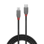 Lindy 36893 USB Kabel USB 2.0 3 m USB C Micro-USB B 0,48 Gbit/s Schwarz