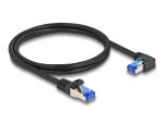 DELOCK RJ45 NWK Cat.6A S/FTP gerade gewinkelt 1m schwarz