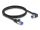 DELOCK RJ45 NWK Cat.6A S/FTP gerade gewinkelt 1m schwarz