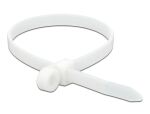 DELOCK Kabelbinder mit Befestigungsöse L 300 x B 7,6 mm weiß