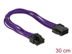 DELOCK Stromkabel 8Pin EPS -> 8Pin EPS St/Bu 0.30m Textil