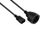 Kabelmeister SK1402-S005 Stromkabel Schwarz 0,5 m IEC C14 Netzstecker Typ F
