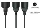 Kabelmeister SK1402-S005 Stromkabel Schwarz 0,5 m IEC C14 Netzstecker Typ F