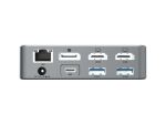 Conceptronic DONN25G 15-in-1 DisplayLink USB 3.2 Gen 2 Dockingstation, 4K60Hz Triple-Display, HDMI x 2, DisplayPort, USB-C 10 Gbit/s x 2, USB-A 10 Gbit/s x 2, USB-A 5 Gbit/s x 2, SD, TF/MicroSD, GbE, Audio, DC-Eingang, Sicherheitssteckplatz, PD 3,0