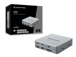 Conceptronic DONN25G 15-in-1 DisplayLink USB 3.2 Gen 2 Dockingstation, 4K60Hz Triple-Display, HDMI x 2, DisplayPort, USB-C 10 Gbit/s x 2, USB-A 10 Gbit/s x 2, USB-A 5 Gbit/s x 2, SD, TF/MicroSD, GbE, Audio, DC-Eingang, Sicherheitssteckplatz, PD 3,0
