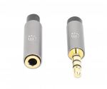 Manhattan 356046 Audio-Kabel 3 m 3.5mm Schwarz, Silber
