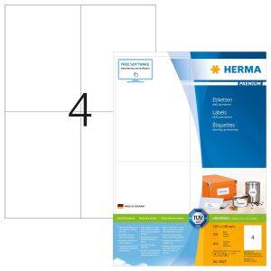 HERMA Etiketten Premium A4 105x148 mm weiß Papier matt 800 St.