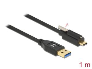 DELOCK USB-Kabel Superspeed 10 Gbps A->C St/St Schraube 1.0m