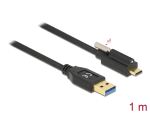 DELOCK USB-Kabel Superspeed 10 Gbps A->C St/St Schraube 1.0m