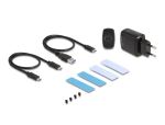 DeLOCK Externes Gehäuse USB 20 Gbps für 2 x M.2 NVMe PCIe SSD mit USB Type-C Buchse und RAID - werkzeugfrei