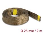 DELOCK Geflechtschlauch aus Basalt Fasern 2mx25mm Braun