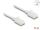DeLOCK RJ45 Netzwerkkabel Cat.6A Stecker zu Stecker mit robuster Rastnase Industrietauglich U/UTP Slim 5 m weiß