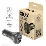 CLUB3D CAC-1921 Ladegerät für Mobilgeräte Laptop Schwarz Zigarettenanzünder Auto